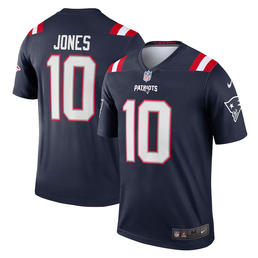Men New England Patriots #10 Mac Jones Nike Navy Legend NFL Jersey